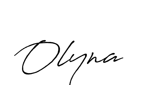 How to make Olyna signature? Antro_Vectra_Bolder is a professional autograph style. Create handwritten signature for Olyna name. Olyna signature style 7 images and pictures png