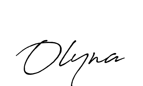 Create a beautiful signature design for name Olyna. With this signature (Antro_Vectra_Bolder) fonts, you can make a handwritten signature for free. Olyna signature style 7 images and pictures png