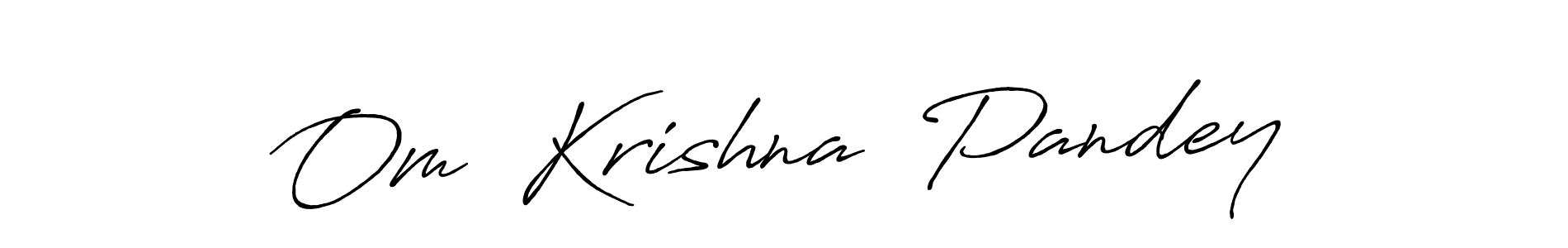 Create a beautiful signature design for name Om  Krishna  Pandey. With this signature (Antro_Vectra_Bolder) fonts, you can make a handwritten signature for free. Om  Krishna  Pandey signature style 7 images and pictures png