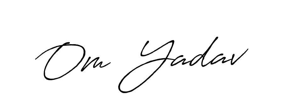 How to make Om  Yadav name signature. Use Antro_Vectra_Bolder style for creating short signs online. This is the latest handwritten sign. Om  Yadav signature style 7 images and pictures png
