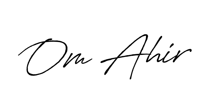 Once you've used our free online signature maker to create your best signature Antro_Vectra_Bolder style, it's time to enjoy all of the benefits that Om Ahir name signing documents. Om Ahir signature style 7 images and pictures png