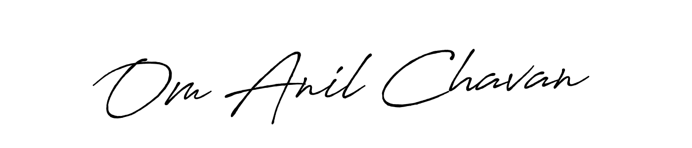 Om Anil Chavan stylish signature style. Best Handwritten Sign (Antro_Vectra_Bolder) for my name. Handwritten Signature Collection Ideas for my name Om Anil Chavan. Om Anil Chavan signature style 7 images and pictures png