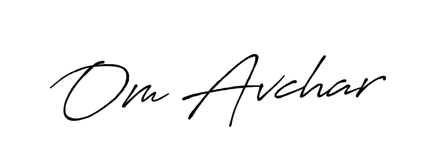 Create a beautiful signature design for name Om Avchar. With this signature (Antro_Vectra_Bolder) fonts, you can make a handwritten signature for free. Om Avchar signature style 7 images and pictures png