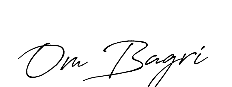 Also we have Om Bagri name is the best signature style. Create professional handwritten signature collection using Antro_Vectra_Bolder autograph style. Om Bagri signature style 7 images and pictures png