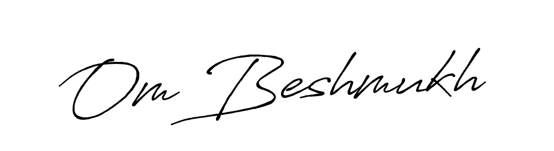 Also You can easily find your signature by using the search form. We will create Om Beshmukh name handwritten signature images for you free of cost using Antro_Vectra_Bolder sign style. Om Beshmukh signature style 7 images and pictures png