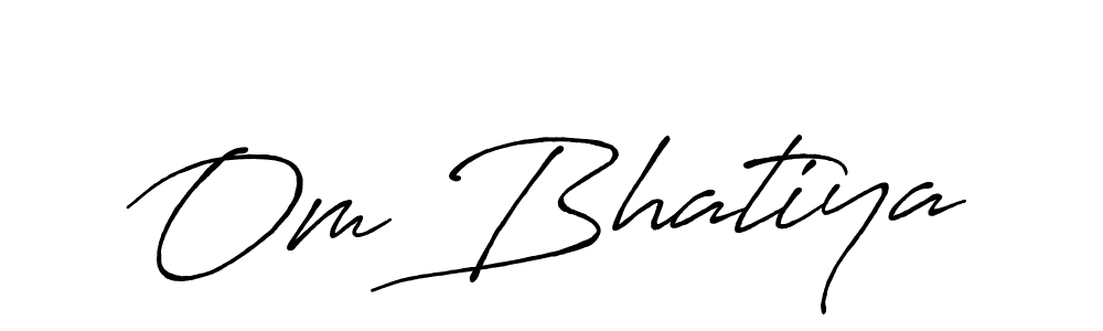 It looks lik you need a new signature style for name Om Bhatiya. Design unique handwritten (Antro_Vectra_Bolder) signature with our free signature maker in just a few clicks. Om Bhatiya signature style 7 images and pictures png