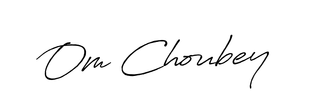 Use a signature maker to create a handwritten signature online. With this signature software, you can design (Antro_Vectra_Bolder) your own signature for name Om Choubey. Om Choubey signature style 7 images and pictures png