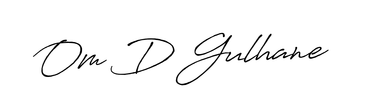 Similarly Antro_Vectra_Bolder is the best handwritten signature design. Signature creator online .You can use it as an online autograph creator for name Om D Gulhane. Om D Gulhane signature style 7 images and pictures png