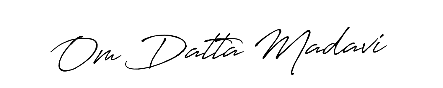 if you are searching for the best signature style for your name Om Datta Madavi. so please give up your signature search. here we have designed multiple signature styles  using Antro_Vectra_Bolder. Om Datta Madavi signature style 7 images and pictures png