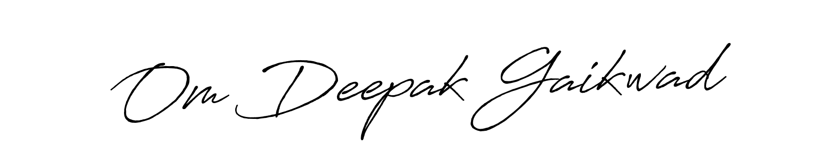 It looks lik you need a new signature style for name Om Deepak Gaikwad. Design unique handwritten (Antro_Vectra_Bolder) signature with our free signature maker in just a few clicks. Om Deepak Gaikwad signature style 7 images and pictures png