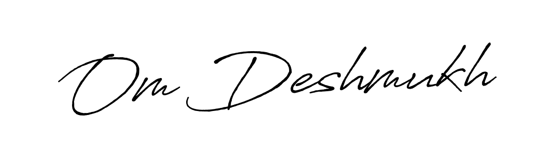 Also You can easily find your signature by using the search form. We will create Om Deshmukh name handwritten signature images for you free of cost using Antro_Vectra_Bolder sign style. Om Deshmukh signature style 7 images and pictures png