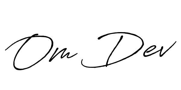 Make a beautiful signature design for name Om Dev. With this signature (Antro_Vectra_Bolder) style, you can create a handwritten signature for free. Om Dev signature style 7 images and pictures png