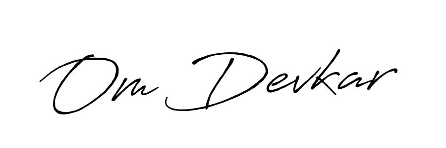 Design your own signature with our free online signature maker. With this signature software, you can create a handwritten (Antro_Vectra_Bolder) signature for name Om Devkar. Om Devkar signature style 7 images and pictures png