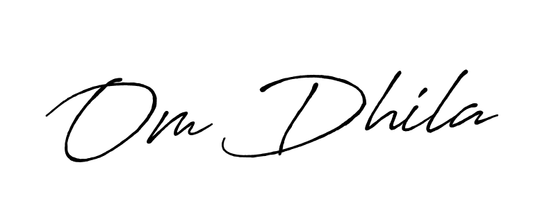 Also You can easily find your signature by using the search form. We will create Om Dhila name handwritten signature images for you free of cost using Antro_Vectra_Bolder sign style. Om Dhila signature style 7 images and pictures png