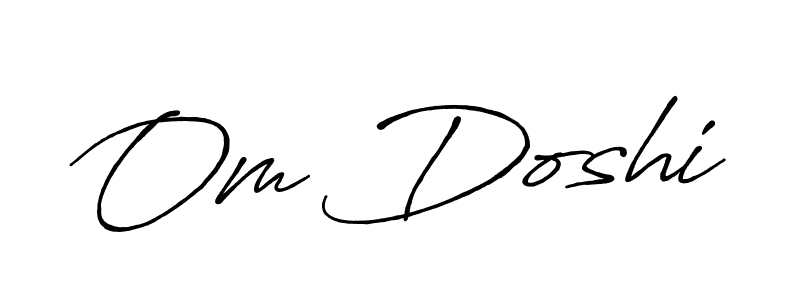 Also You can easily find your signature by using the search form. We will create Om Doshi name handwritten signature images for you free of cost using Antro_Vectra_Bolder sign style. Om Doshi signature style 7 images and pictures png