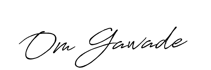 Create a beautiful signature design for name Om Gawade. With this signature (Antro_Vectra_Bolder) fonts, you can make a handwritten signature for free. Om Gawade signature style 7 images and pictures png