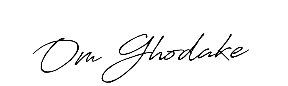 Also we have Om Ghodake name is the best signature style. Create professional handwritten signature collection using Antro_Vectra_Bolder autograph style. Om Ghodake signature style 7 images and pictures png