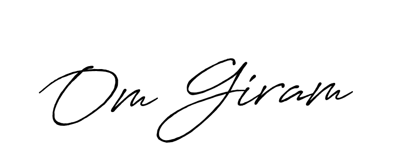 Also You can easily find your signature by using the search form. We will create Om Giram name handwritten signature images for you free of cost using Antro_Vectra_Bolder sign style. Om Giram signature style 7 images and pictures png