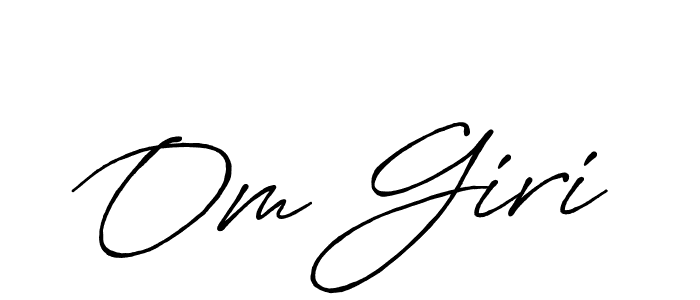 Create a beautiful signature design for name Om Giri. With this signature (Antro_Vectra_Bolder) fonts, you can make a handwritten signature for free. Om Giri signature style 7 images and pictures png