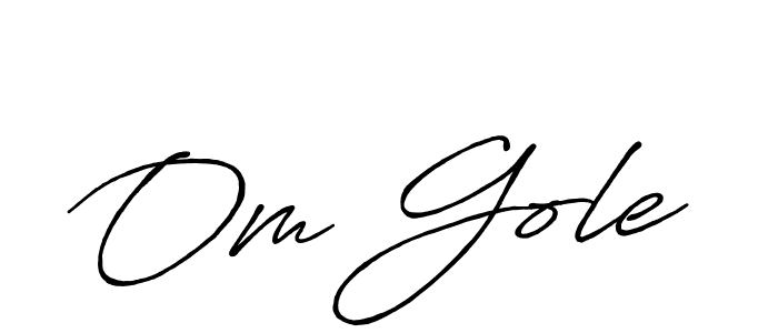 Create a beautiful signature design for name Om Gole. With this signature (Antro_Vectra_Bolder) fonts, you can make a handwritten signature for free. Om Gole signature style 7 images and pictures png