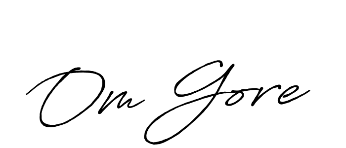 How to make Om Gore signature? Antro_Vectra_Bolder is a professional autograph style. Create handwritten signature for Om Gore name. Om Gore signature style 7 images and pictures png