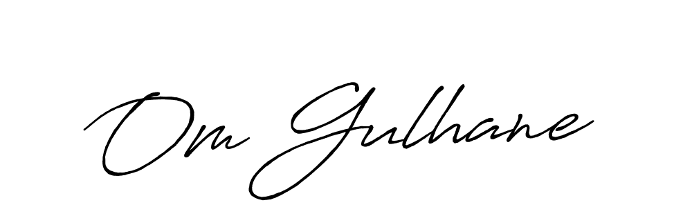 Also we have Om Gulhane name is the best signature style. Create professional handwritten signature collection using Antro_Vectra_Bolder autograph style. Om Gulhane signature style 7 images and pictures png