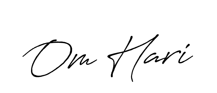Make a beautiful signature design for name Om Hari. With this signature (Antro_Vectra_Bolder) style, you can create a handwritten signature for free. Om Hari signature style 7 images and pictures png