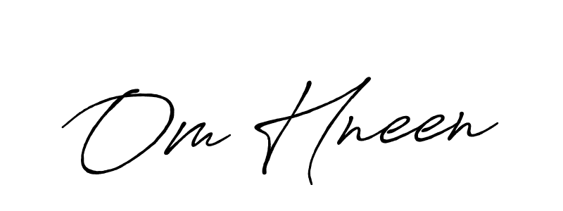 Use a signature maker to create a handwritten signature online. With this signature software, you can design (Antro_Vectra_Bolder) your own signature for name Om Hneen. Om Hneen signature style 7 images and pictures png