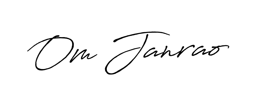 Also we have Om Janrao name is the best signature style. Create professional handwritten signature collection using Antro_Vectra_Bolder autograph style. Om Janrao signature style 7 images and pictures png