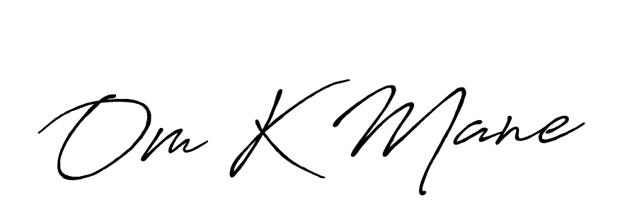 The best way (Antro_Vectra_Bolder) to make a short signature is to pick only two or three words in your name. The name Om K Mane include a total of six letters. For converting this name. Om K Mane signature style 7 images and pictures png