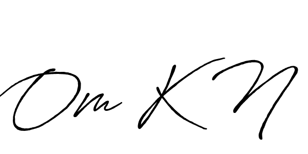Similarly Antro_Vectra_Bolder is the best handwritten signature design. Signature creator online .You can use it as an online autograph creator for name Om K N. Om K N signature style 7 images and pictures png
