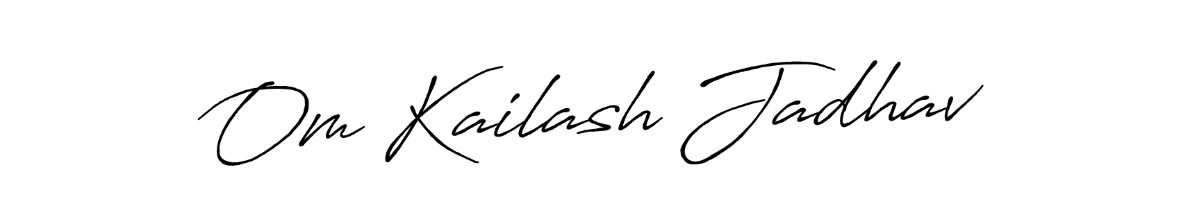 Make a beautiful signature design for name Om Kailash Jadhav. With this signature (Antro_Vectra_Bolder) style, you can create a handwritten signature for free. Om Kailash Jadhav signature style 7 images and pictures png
