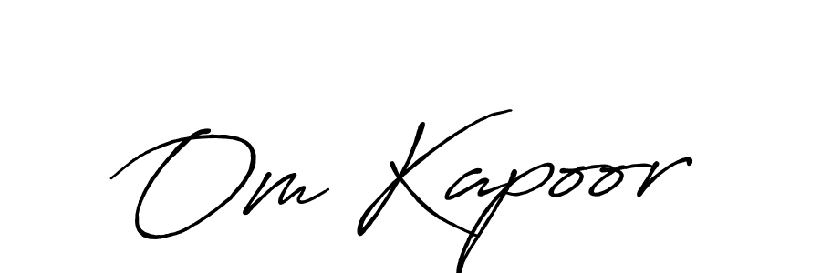 Make a beautiful signature design for name Om Kapoor. With this signature (Antro_Vectra_Bolder) style, you can create a handwritten signature for free. Om Kapoor signature style 7 images and pictures png