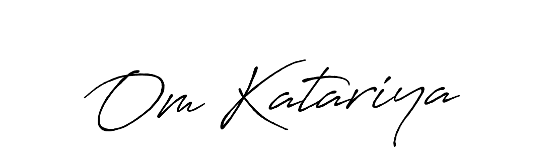 Design your own signature with our free online signature maker. With this signature software, you can create a handwritten (Antro_Vectra_Bolder) signature for name Om Katariya. Om Katariya signature style 7 images and pictures png