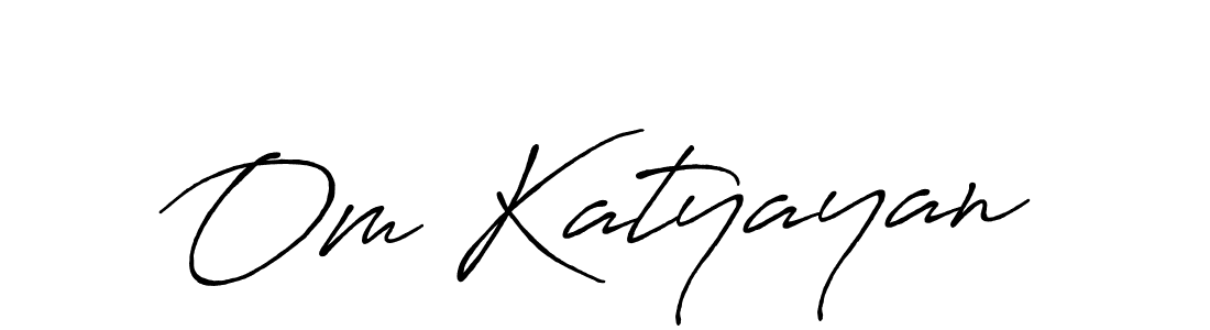 Also You can easily find your signature by using the search form. We will create Om Katyayan name handwritten signature images for you free of cost using Antro_Vectra_Bolder sign style. Om Katyayan signature style 7 images and pictures png