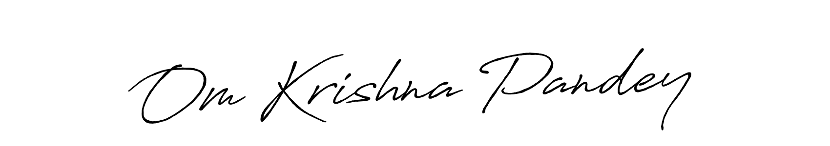 How to make Om Krishna Pandey signature? Antro_Vectra_Bolder is a professional autograph style. Create handwritten signature for Om Krishna Pandey name. Om Krishna Pandey signature style 7 images and pictures png