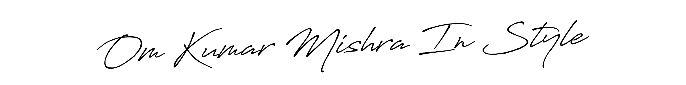 Also You can easily find your signature by using the search form. We will create Om Kumar Mishra In Style name handwritten signature images for you free of cost using Antro_Vectra_Bolder sign style. Om Kumar Mishra In Style signature style 7 images and pictures png