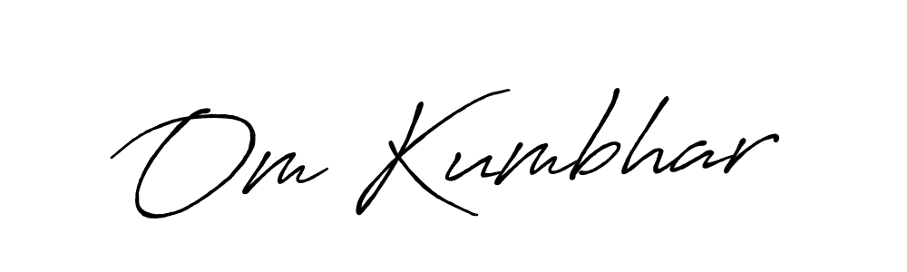 Also we have Om Kumbhar name is the best signature style. Create professional handwritten signature collection using Antro_Vectra_Bolder autograph style. Om Kumbhar signature style 7 images and pictures png