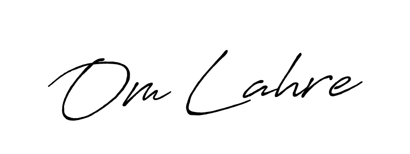 Also we have Om Lahre name is the best signature style. Create professional handwritten signature collection using Antro_Vectra_Bolder autograph style. Om Lahre signature style 7 images and pictures png