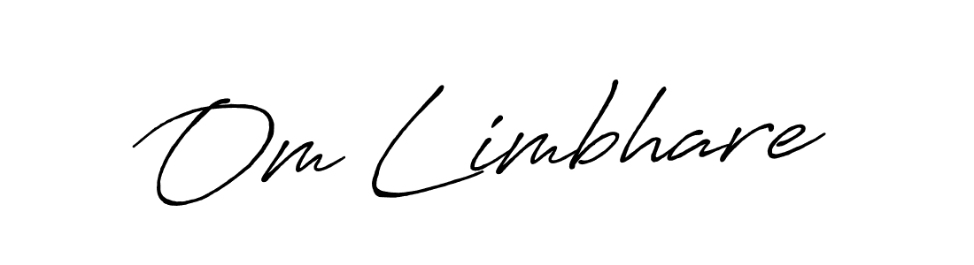 Om Limbhare stylish signature style. Best Handwritten Sign (Antro_Vectra_Bolder) for my name. Handwritten Signature Collection Ideas for my name Om Limbhare. Om Limbhare signature style 7 images and pictures png