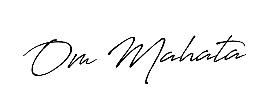 Also we have Om Mahata name is the best signature style. Create professional handwritten signature collection using Antro_Vectra_Bolder autograph style. Om Mahata signature style 7 images and pictures png