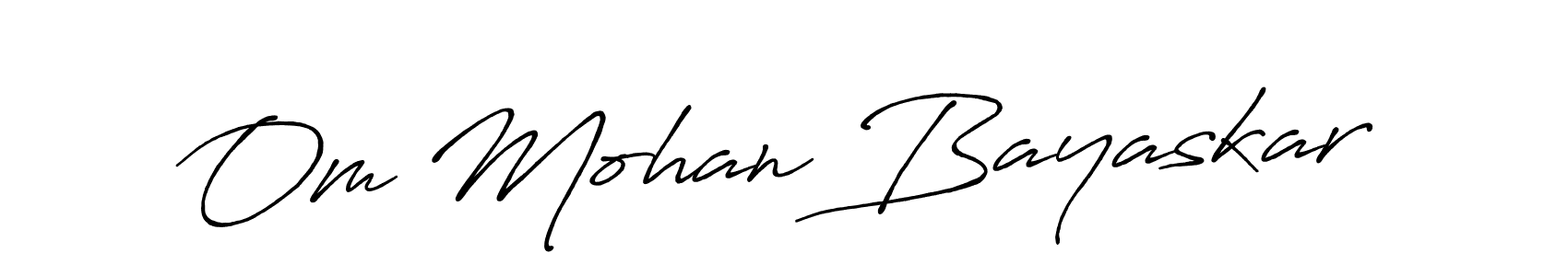 The best way (Antro_Vectra_Bolder) to make a short signature is to pick only two or three words in your name. The name Om Mohan Bayaskar include a total of six letters. For converting this name. Om Mohan Bayaskar signature style 7 images and pictures png