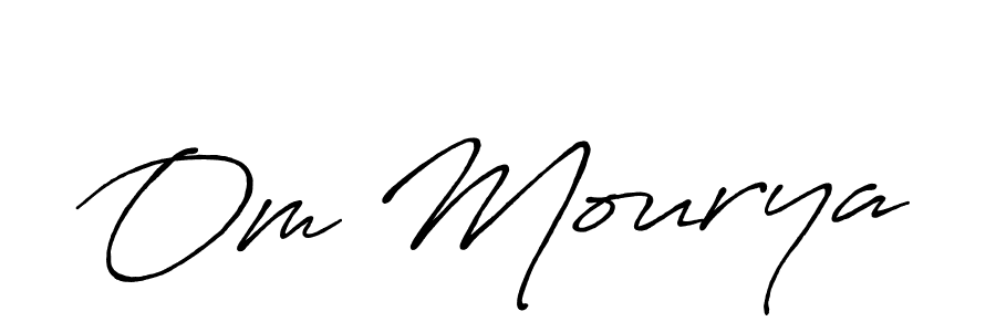 How to make Om Mourya name signature. Use Antro_Vectra_Bolder style for creating short signs online. This is the latest handwritten sign. Om Mourya signature style 7 images and pictures png