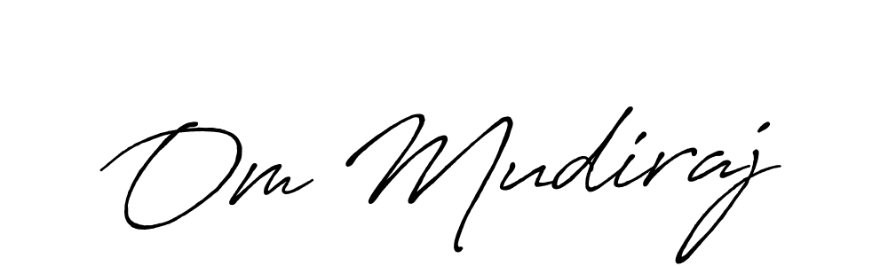 How to make Om Mudiraj signature? Antro_Vectra_Bolder is a professional autograph style. Create handwritten signature for Om Mudiraj name. Om Mudiraj signature style 7 images and pictures png