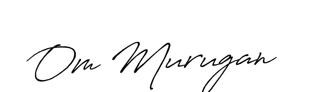 Also we have Om Murugan name is the best signature style. Create professional handwritten signature collection using Antro_Vectra_Bolder autograph style. Om Murugan signature style 7 images and pictures png