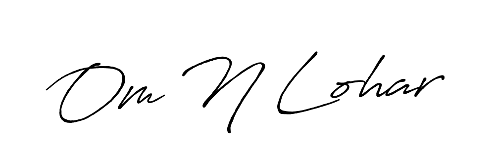 Design your own signature with our free online signature maker. With this signature software, you can create a handwritten (Antro_Vectra_Bolder) signature for name Om N Lohar. Om N Lohar signature style 7 images and pictures png