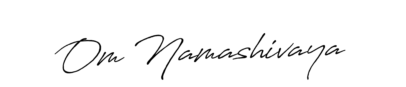 How to make Om Namashivaya signature? Antro_Vectra_Bolder is a professional autograph style. Create handwritten signature for Om Namashivaya name. Om Namashivaya signature style 7 images and pictures png