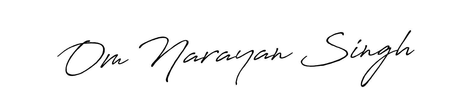 Design your own signature with our free online signature maker. With this signature software, you can create a handwritten (Antro_Vectra_Bolder) signature for name Om Narayan Singh. Om Narayan Singh signature style 7 images and pictures png
