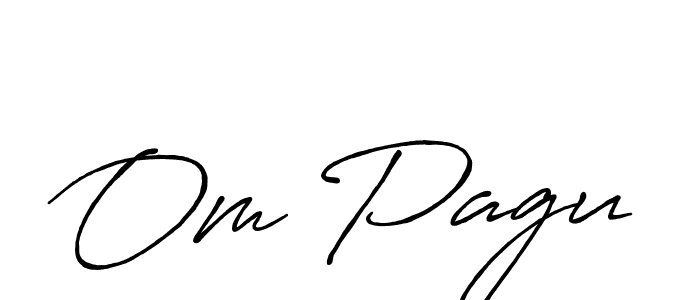 How to make Om Pagu name signature. Use Antro_Vectra_Bolder style for creating short signs online. This is the latest handwritten sign. Om Pagu signature style 7 images and pictures png