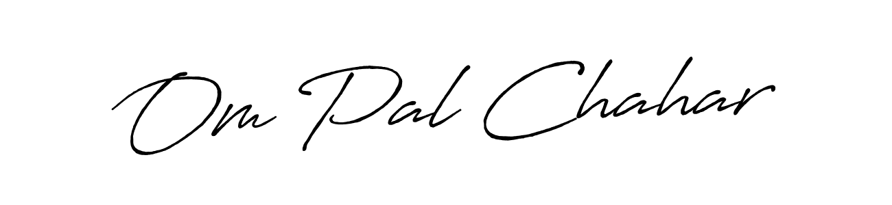 if you are searching for the best signature style for your name Om Pal Chahar. so please give up your signature search. here we have designed multiple signature styles  using Antro_Vectra_Bolder. Om Pal Chahar signature style 7 images and pictures png